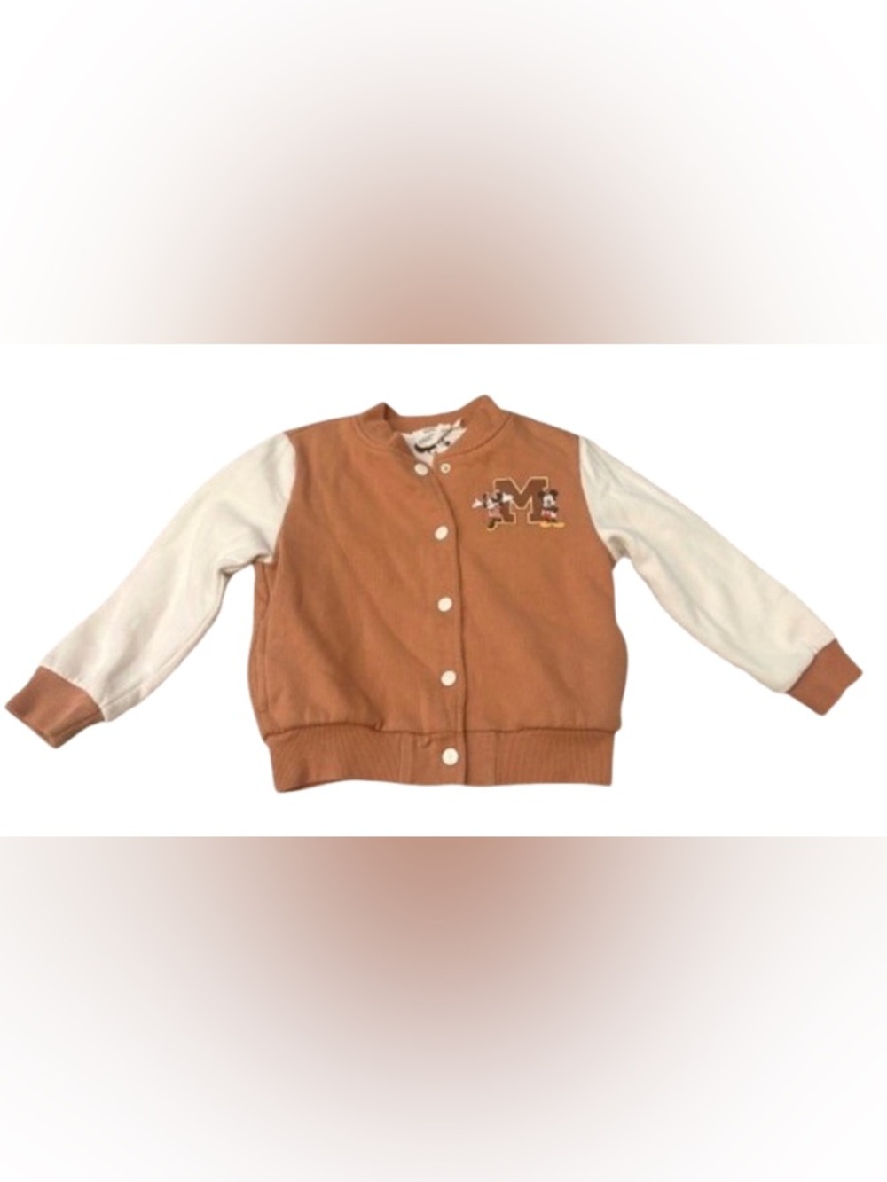 Disney Mickey Varsity Jacket – 3T Orange & White